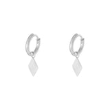 Earrings Diamond Gold Color Stainless Steel