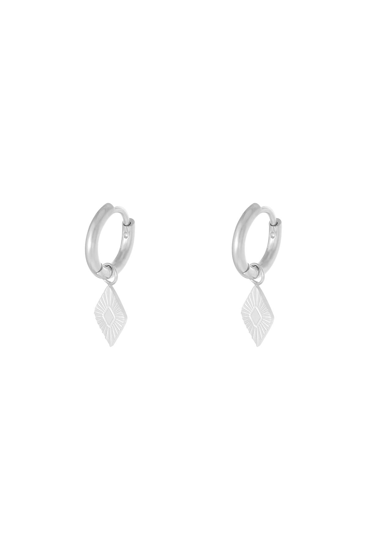 Earrings Diamond Gold Color Stainless Steel