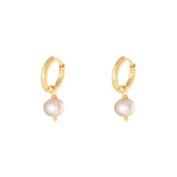 Earrings Pearl Of The Sea Grey Stainless Steel