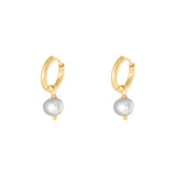 Earrings Pearl Of The Sea Grey Stainless Steel