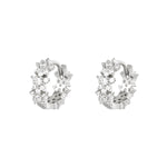 Star rhinestone hoop earrings - copper