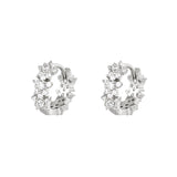 Star rhinestone hoop earrings - copper