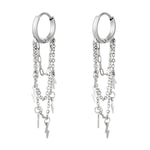 Earrings Thunder Gold Color Stainless Steel