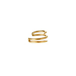Earcuff Spiral Gold Color Stainless Steel