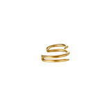 Earcuff Spiral Gold Color Stainless Steel