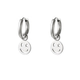 stainless steel earring smiley and star 