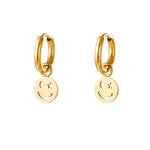 stainless steel earring smiley and star 