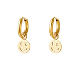 stainless steel earring smiley and star 