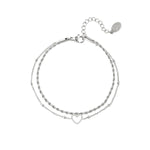 multi-layered stainless steel bracelet 