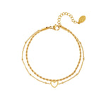 multi-layered stainless steel bracelet 