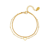 multi-layered stainless steel bracelet 