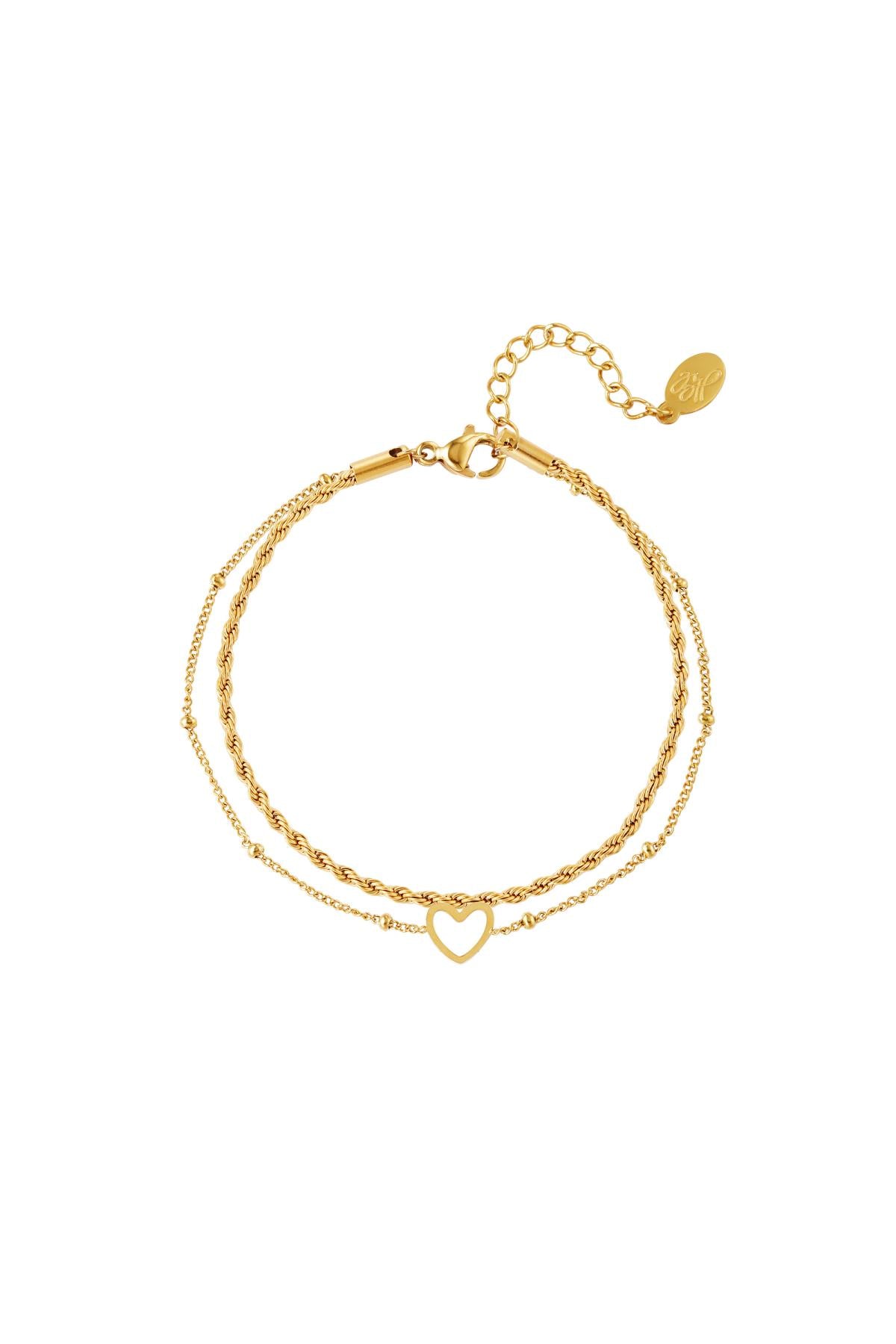 multi-layered stainless steel bracelet 