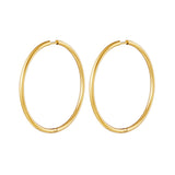 stainless steel earrings hoops large