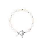 stainless steel bracelet pearls 