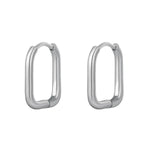 Earrings classic - large Silver Color Stainless Steel