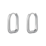 Earrings classic - large Silver Color Stainless Steel