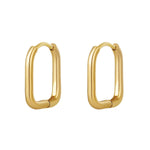 Earrings classic - large Silver Color Stainless Steel