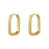 Earrings classic - large Silver Color Stainless Steel