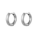 Basic creoles earrings - small Gold Color Stainless Steel