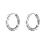 Creoles simple XS Silver Color Stainless Steel
