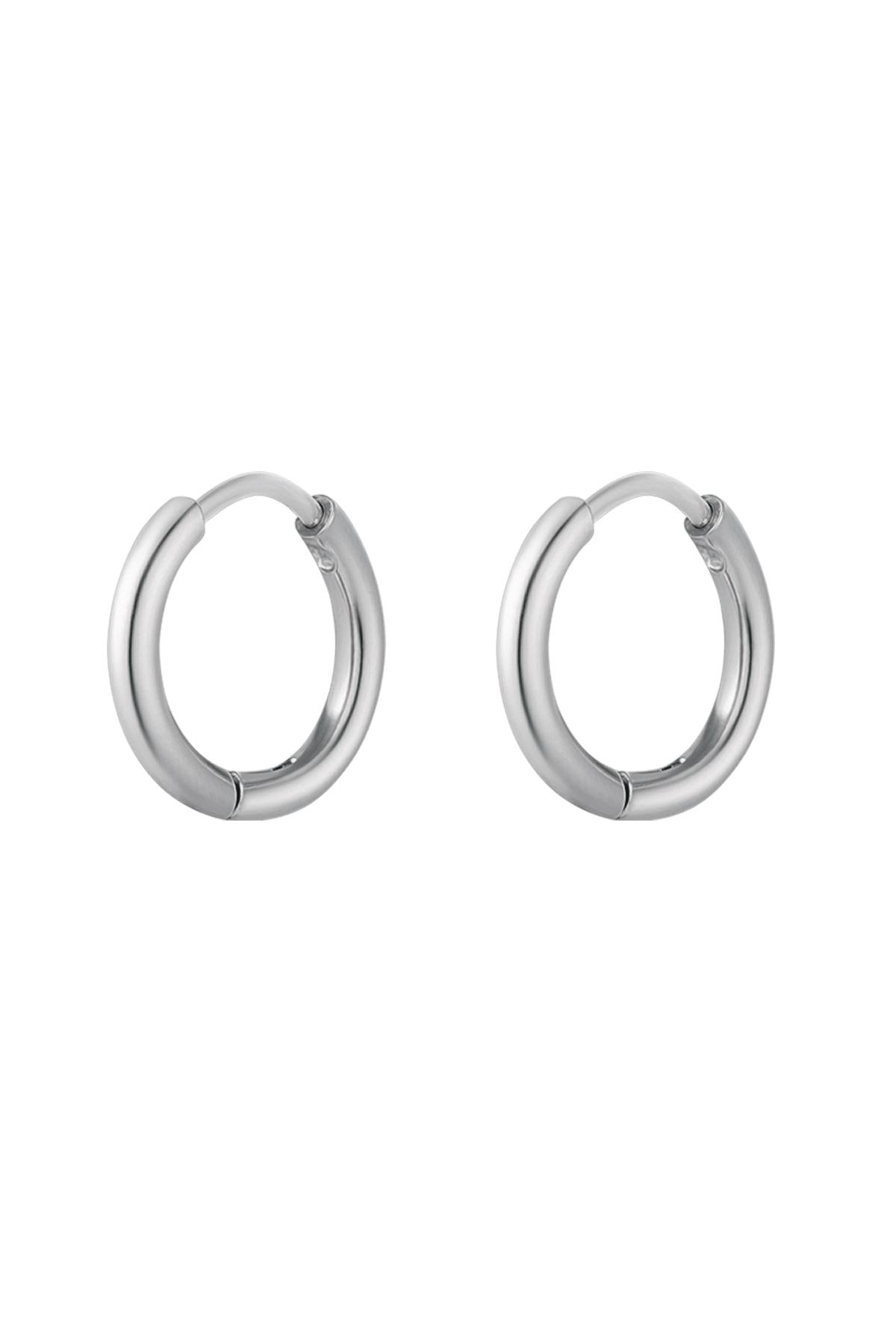 Creoles simple XS Silver Color Stainless Steel