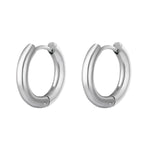 Creoles simple L Gold Color Stainless Steel