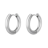 Creoles simple L Gold Color Stainless Steel