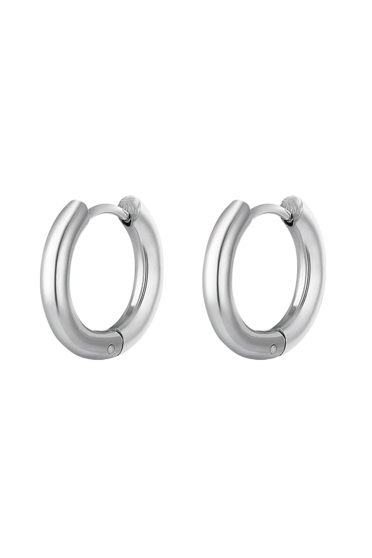 Creoles simple L Gold Color Stainless Steel