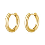 Creoles simple L Gold Color Stainless Steel