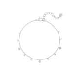 Bracelet simple with rhinestone details Gold Color Stainless Steel