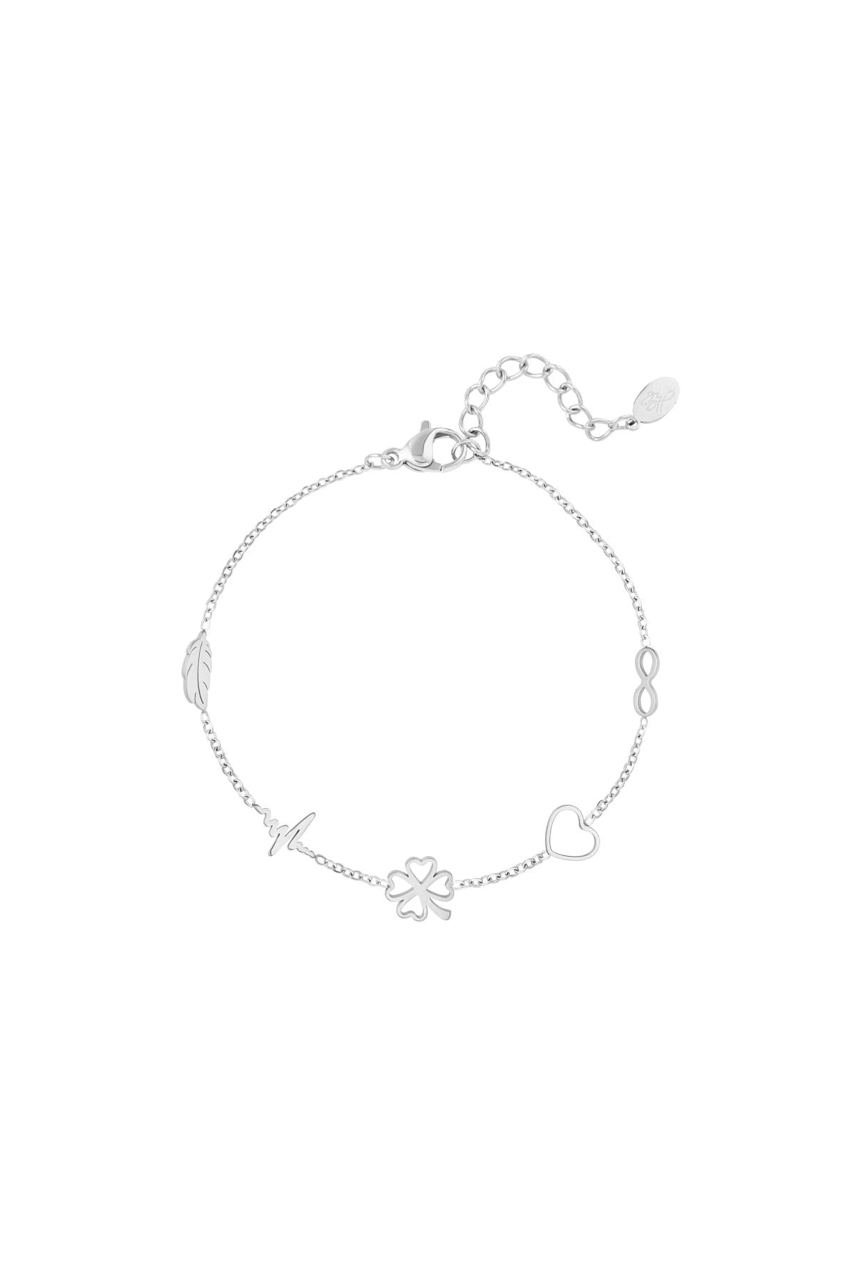 Minimalist bracelet with charms Gold Color Stainless Steel