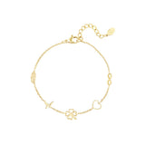 Minimalist bracelet with charms Gold Color Stainless Steel