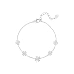Bracelet 5 clovers Gold Color Stainless Steel