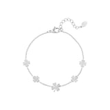 Bracelet 5 clovers Gold Color Stainless Steel