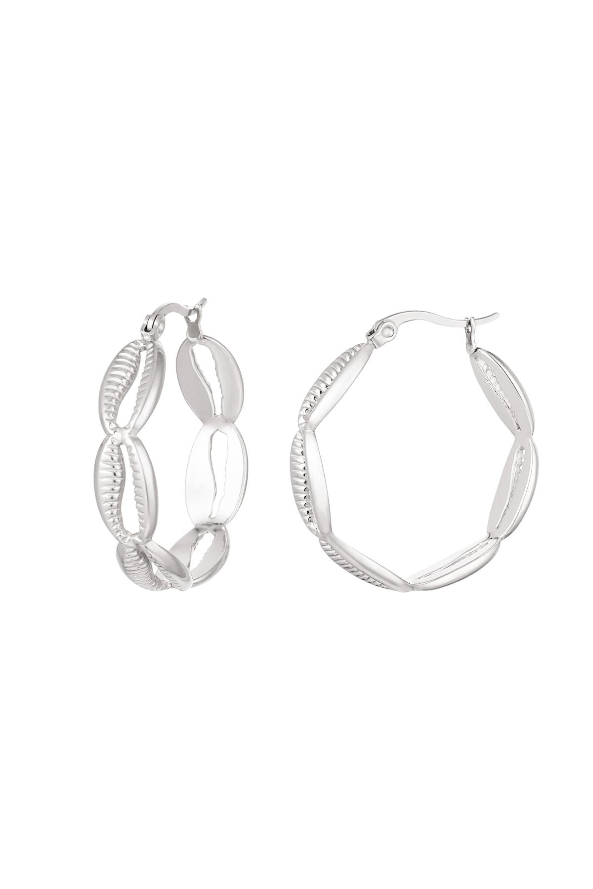 Earrings shell look Gold Color Stainless Steel