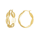 Earrings shell look Gold Color Stainless Steel