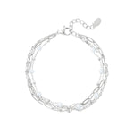 Bracelet three layers of colored details Gold color Stainless Steel