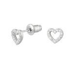 Ear stud heart - Gold Color Copper