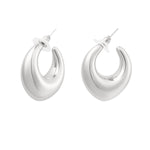 Earrings pointed twist - Silver Color color