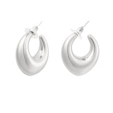 Earrings pointed twist - Silver Color color