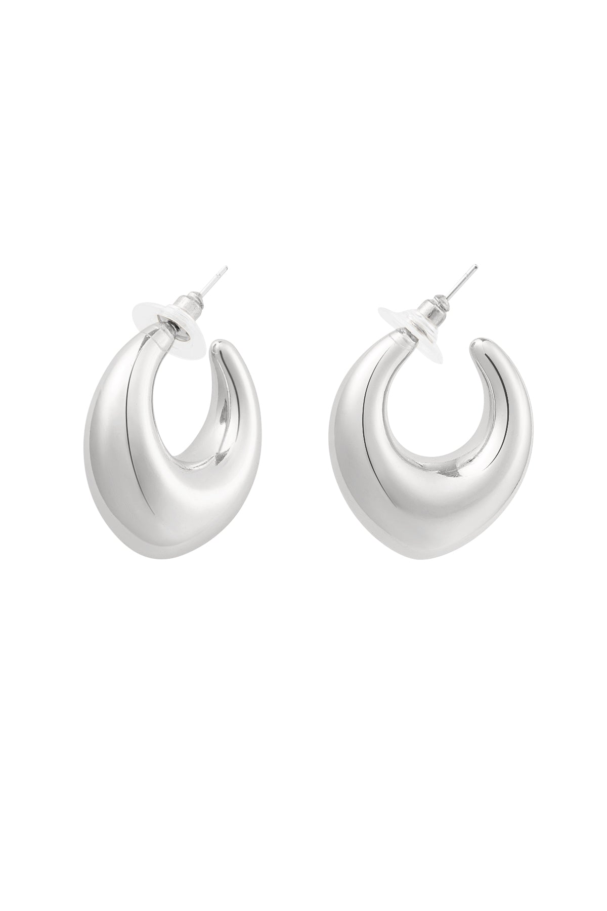 Earrings pointed twist - Silver Color color