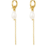 Earrings with pearl pendant - Stainless Steel
