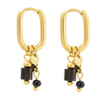 earring with black beads