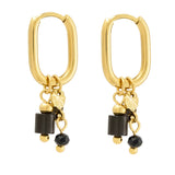 earring with black beads