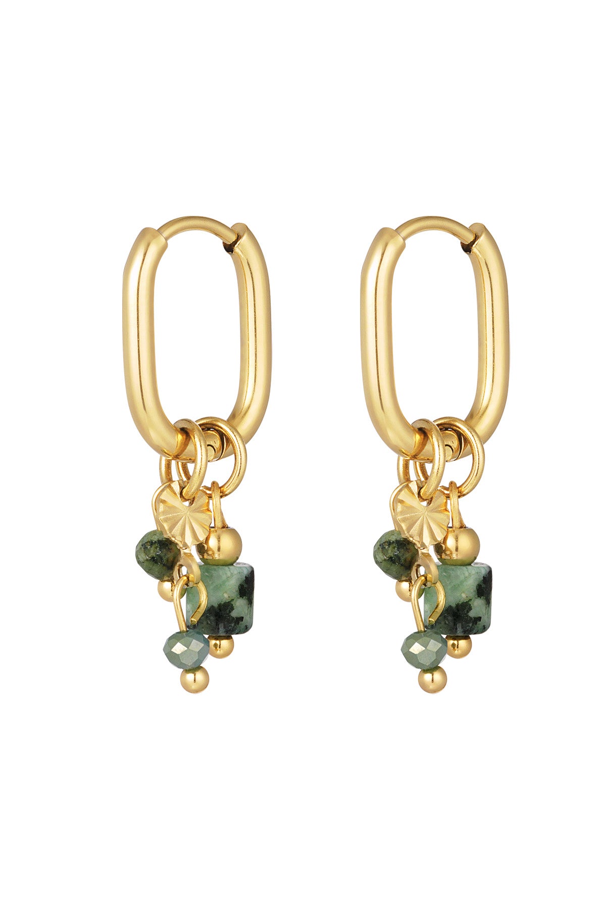 earring with black beads