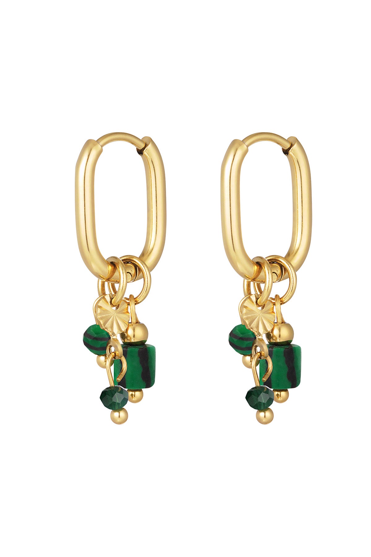 earring with black beads