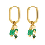 earring with black beads