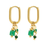 earring with black beads