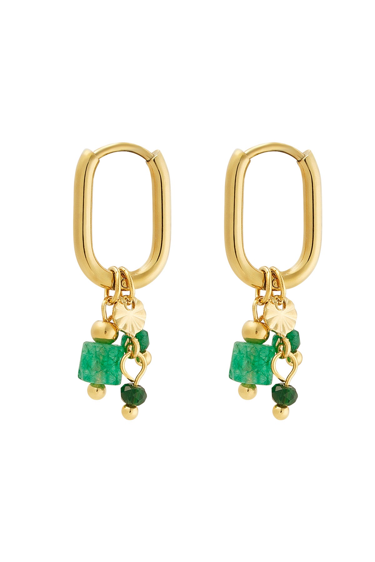 earring with black beads
