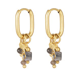 earring with black beads
